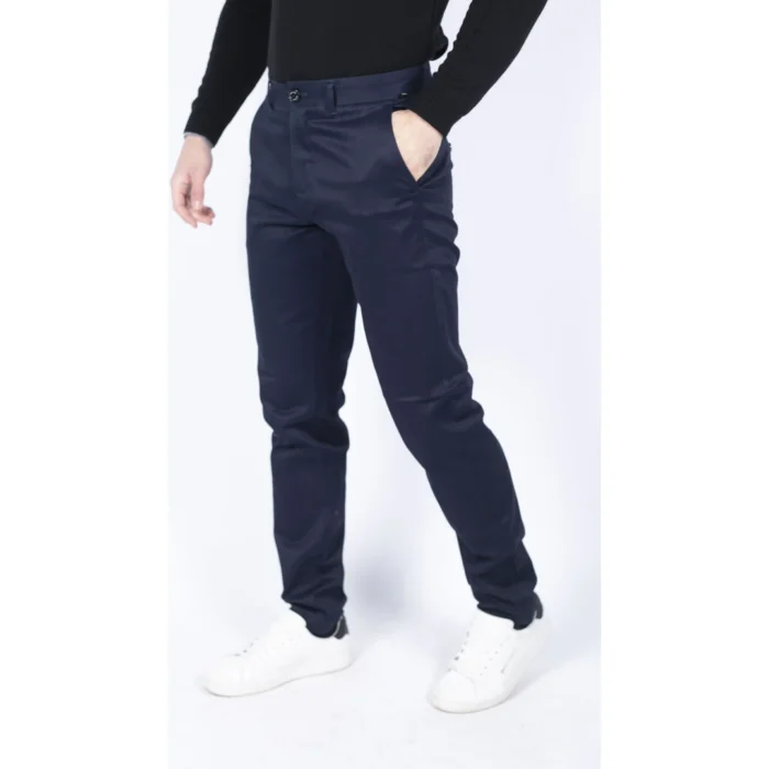 Mens Regular Chino Jeans Trousers Stretch Classic Smart Casual Tailored Fit - Image 18
