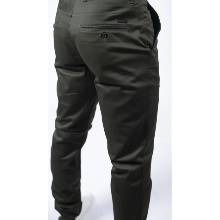 Mens Regular Chino Jeans Trousers Stretch Classic Smart Casual Tailored Fit - Image 24