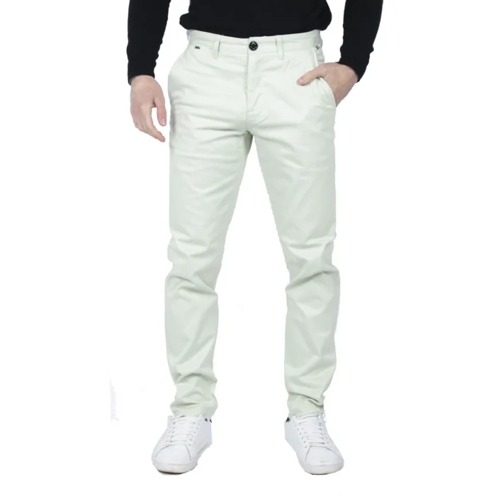 Mens Regular Chino Jeans Trousers Stretch Classic Smart Casual Tailored Fit - Image 33