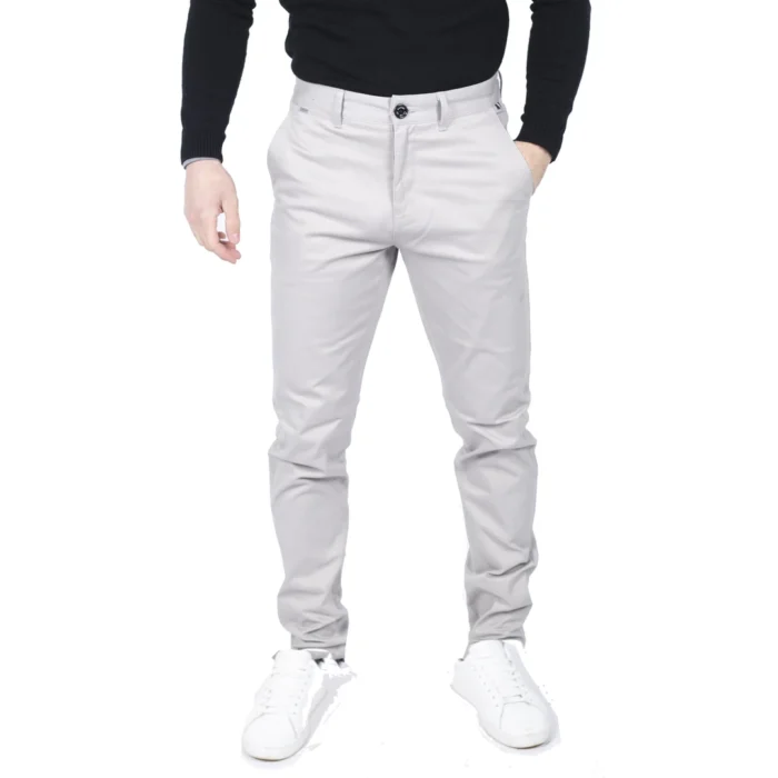 Mens Regular Chino Jeans Trousers Stretch Classic Smart Casual Tailored Fit - Image 40