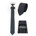 Mens Tweed Herringbone Textured Velvet Marc Darcy Ties Classic Vintage Retro - Image 5