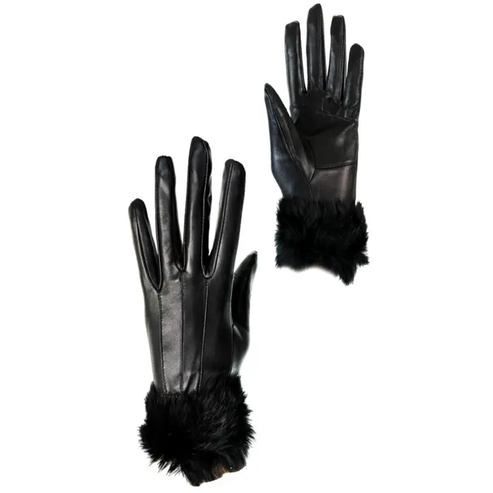 Womens Real Leather Winter Gloves Fur Fleece Lined Warm Ladies Gift Touch Screen - Image 5