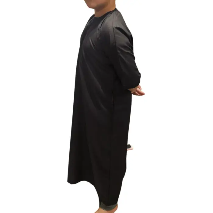 Boy's Morrocan Thobe Jubba Islamic Clothing Kaftan Dubai Arabic Robe Half Short Sleeve - Image 4