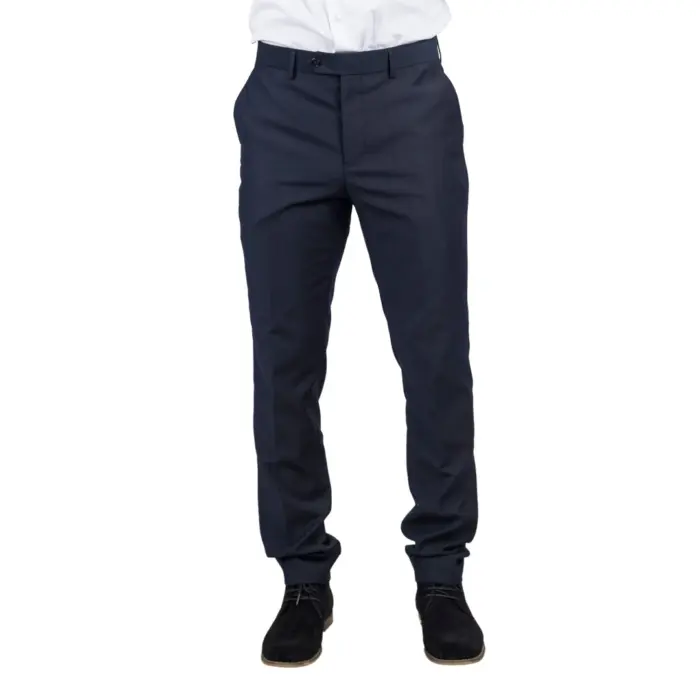 Men's Trousers Navy Blue Formal Suit Pant - Image 1