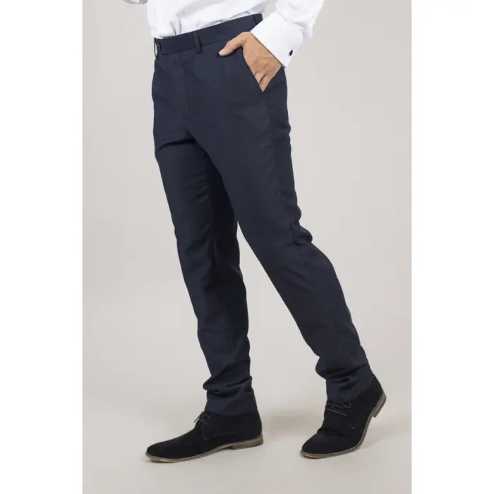 Men's Trousers Navy Blue Formal Suit Pant - Image 2