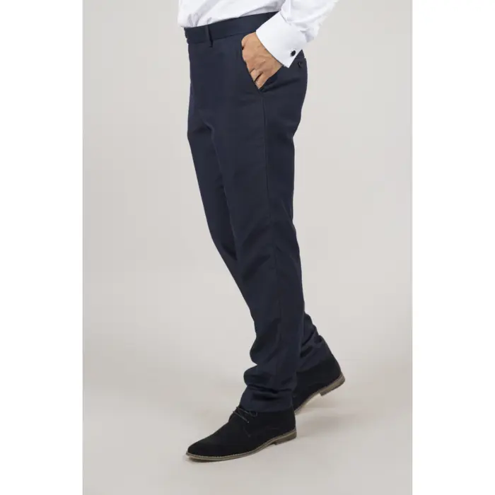 Men's Trousers Navy Blue Formal Suit Pant - Image 3