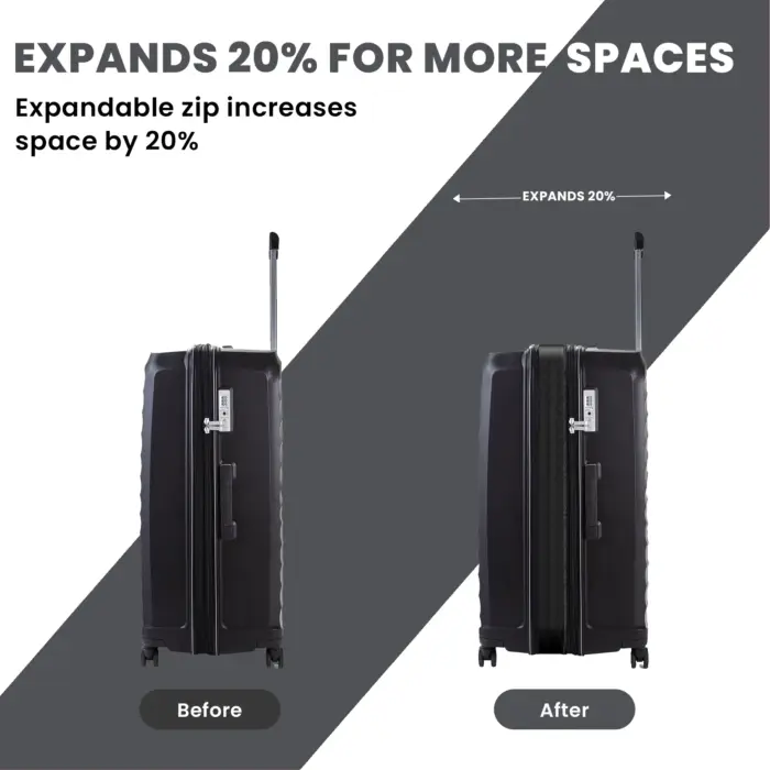 Luggage Suitcase Travel Bag Carry On Hand Cabin Check in Expandable Hard-Shell 4 Spinner Wheels Trolley Set | Sunwave - Image 128