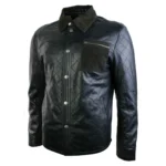 Mens Real Leather Hunter Safari Quilted Jacket Soft Brown Suede Patch Design - Image 2
