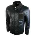 Mens Real Leather Hunter Safari Quilted Jacket Soft Brown Suede Patch Design - Image 4