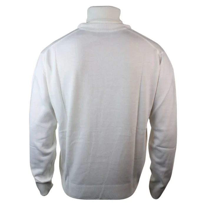 Mens Slim Fit Polar Roll Neck Jumper Light Weight Fitted Cashmere Wool Blend Grey Black Navy - Image 26