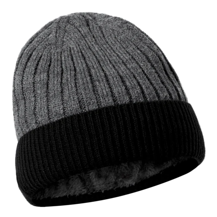Mens Boys Ladies Unisex Wooly Knitted Beanie Ski Hat Warm Winter Turn Up Chunky - Image 23