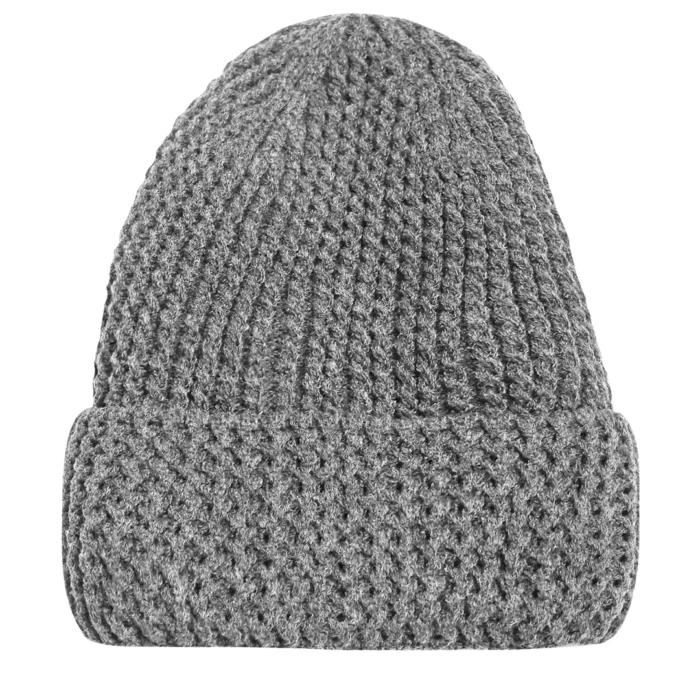 Mens Boys Ladies Unisex Wooly Knitted Beanie Ski Hat Warm Winter Turn Up Chunky - Image 31