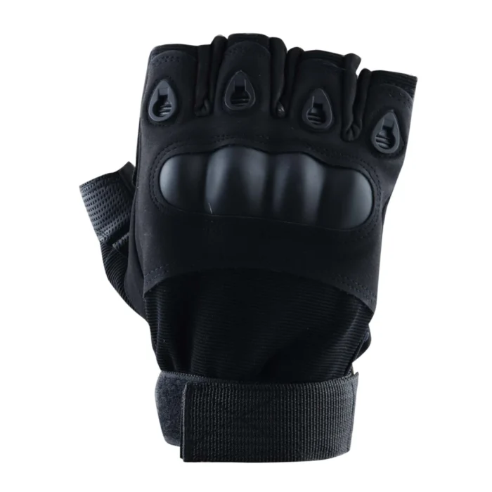 Mens Weight Lifting Gloves Gym Boxing Extra Grip Fingerless Double Strap - Image 4