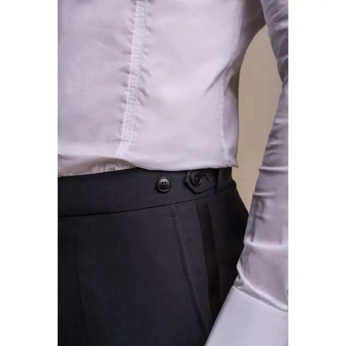 Mens Navy Tuxedo 2 Piece Shawl Collar Suit - Image 6
