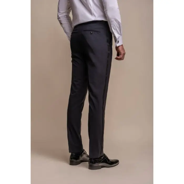 Mens Navy Tuxedo 2 Piece Shawl Collar Suit - Image 5