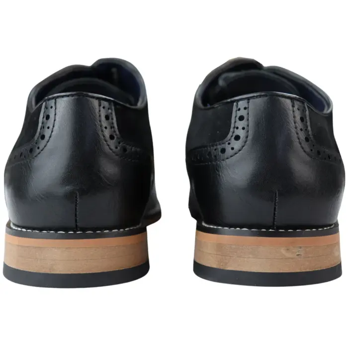 Mens Real Leather & Suede Laced Gatsby Brouges Smart Casual Designer Retro Shoes - Image 5