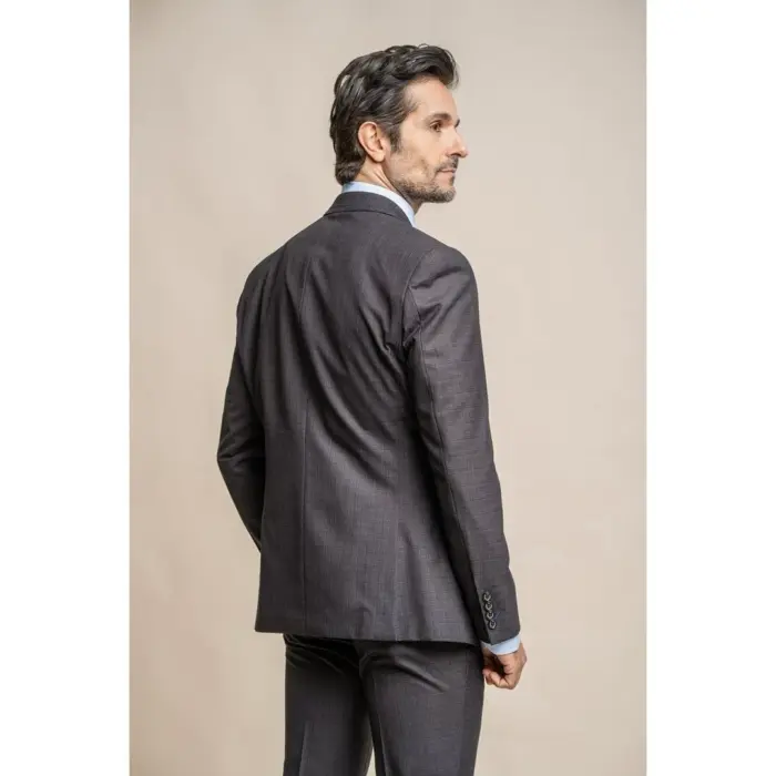 Mens Dark Grey 3 Piece Classic Suit Tailored Fit - Image 6