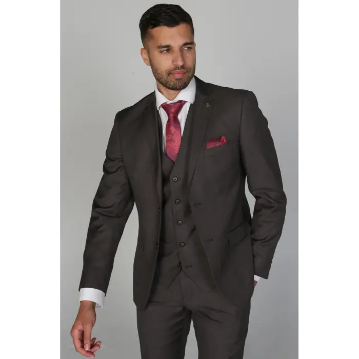 Charles - Men's Charcoal Plain Formal Blazer - Image 1