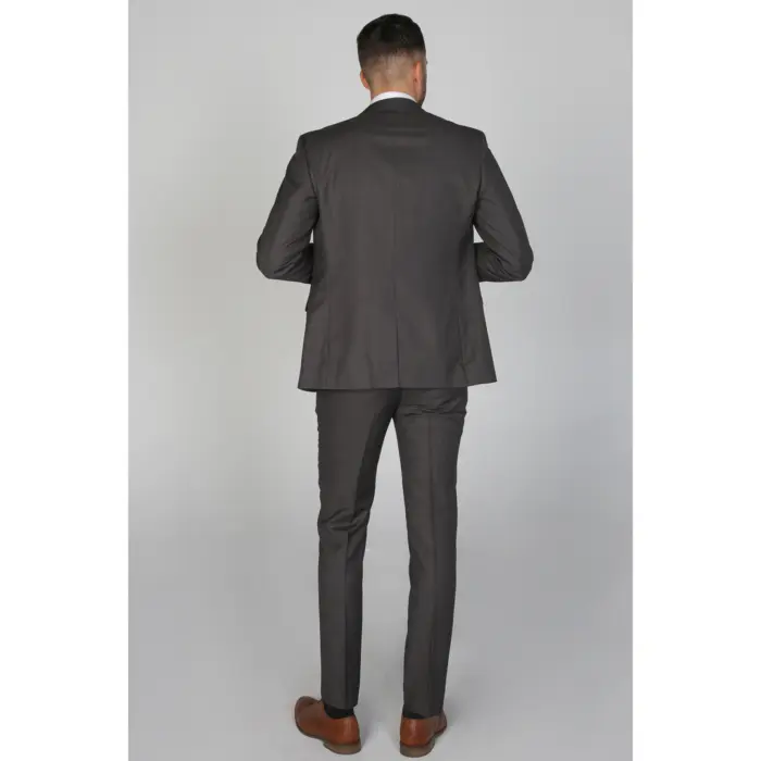 Charles - Men's Charcoal Plain Formal Blazer - Image 3