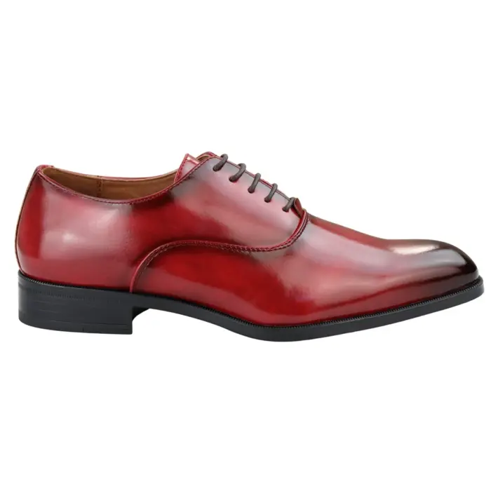 Mens Smart Formal Patent Oxford Shoes Shiny Laced Classic Round Toe Dress - Image 14