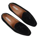 Mens Suede Loafers Smart Casual Tassel Moccasins Slip On Dress Shoes - Image 4