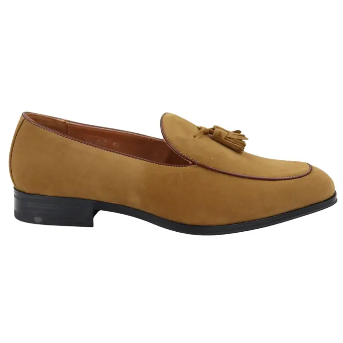 Mens Suede Loafers Smart Casual Tassel Moccasins Slip On Dress Shoes - Image 7