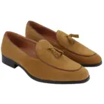 Mens Suede Loafers Smart Casual Tassel Moccasins Slip On Dress Shoes - Image 8