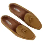 Mens Suede Loafers Smart Casual Tassel Moccasins Slip On Dress Shoes - Image 9