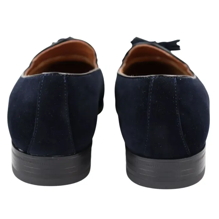 Mens Suede Loafers Smart Casual Tassel Moccasins Slip On Dress Shoes - Image 15