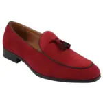 Mens Suede Loafers Smart Casual Tassel Moccasins Slip On Dress Shoes - Image 16