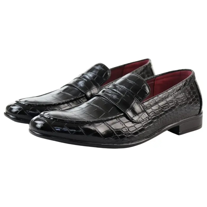 Men's Moccasin Loafers Leather Lined Slip On Formal Dress Shoes - Image 3