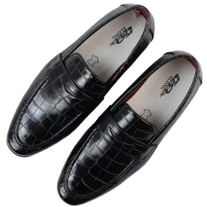 Men's Moccasin Loafers Leather Lined Slip On Formal Dress Shoes - Image 4