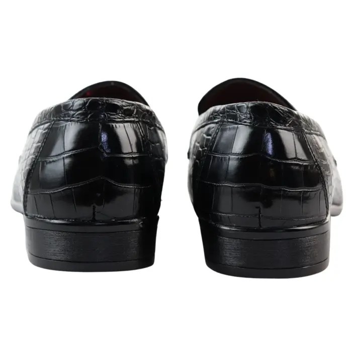 Men's Moccasin Loafers Leather Lined Slip On Formal Dress Shoes - Image 5