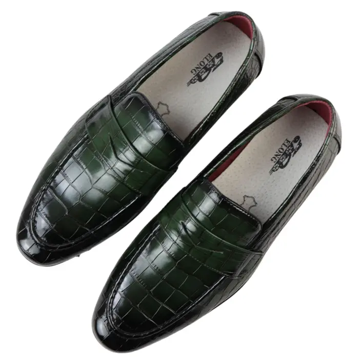 Men's Moccasin Loafers Leather Lined Slip On Formal Dress Shoes - Image 11