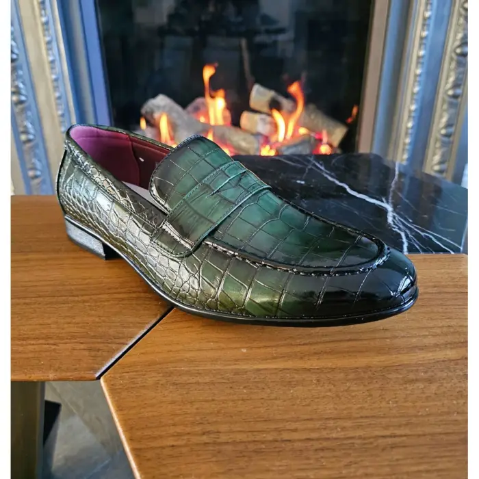 Men's Moccasin Loafers Leather Lined Slip On Formal Dress Shoes - Image 14