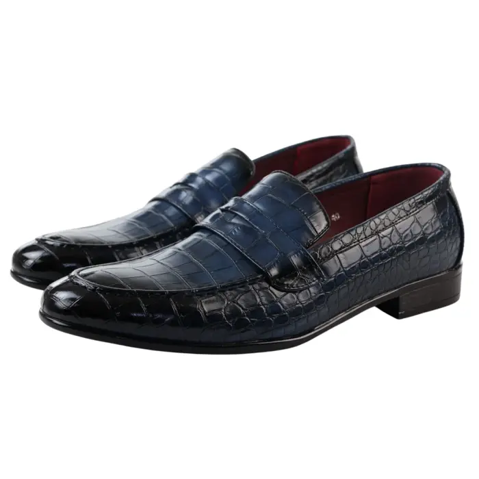 Men's Moccasin Loafers Leather Lined Slip On Formal Dress Shoes - Image 17