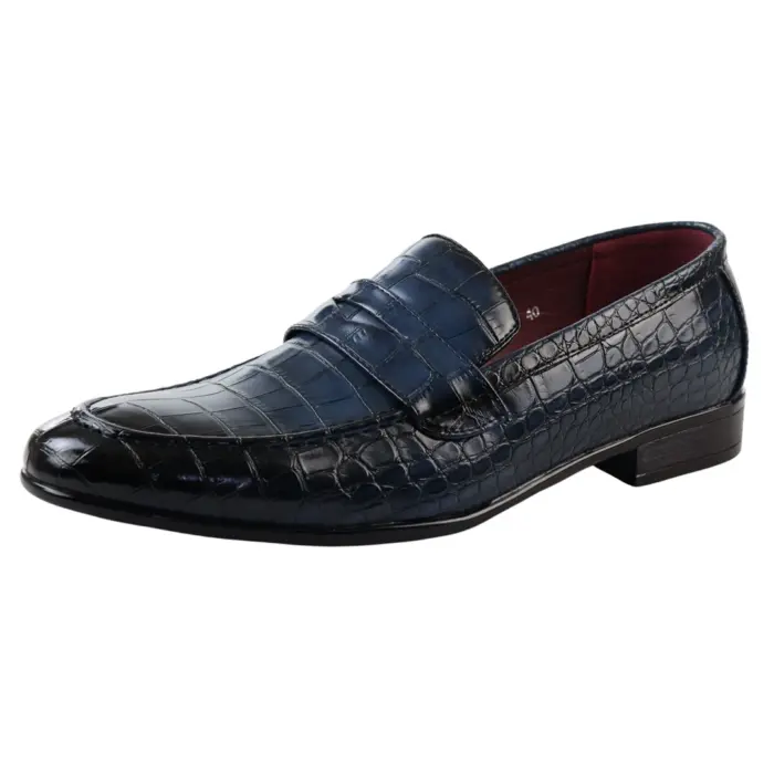 Men's Moccasin Loafers Leather Lined Slip On Formal Dress Shoes - Image 15