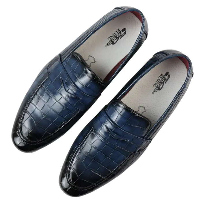 Men's Moccasin Loafers Leather Lined Slip On Formal Dress Shoes - Image 18