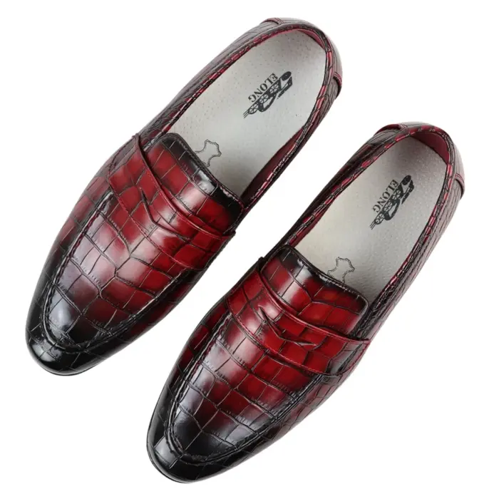 Men's Moccasin Loafers Leather Lined Slip On Formal Dress Shoes - Image 24