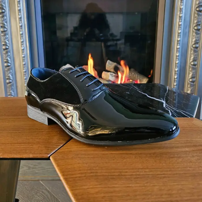 Men's Derby Shoes Oxford Lace Up Formal Dress Shoe - Image 5
