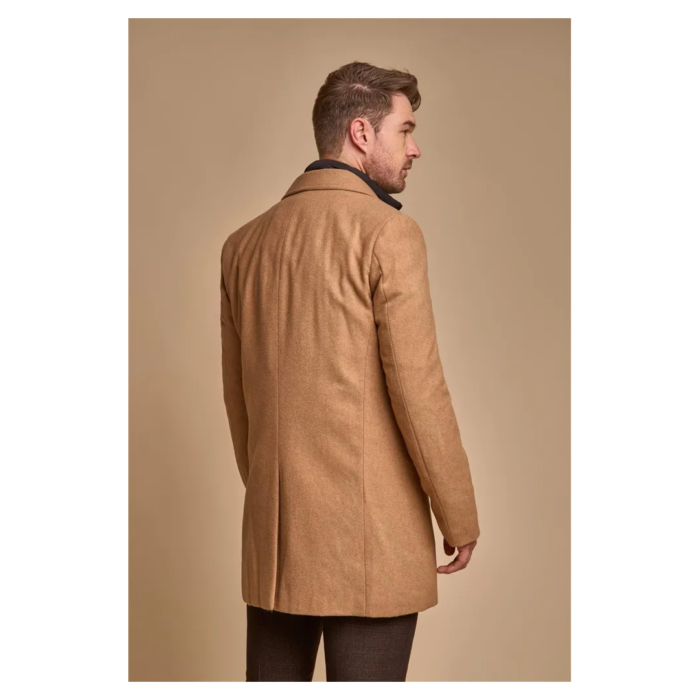 Men's Camel Overcoat Wool Blend Classic Trench Coat Winter Jacket - Image 2
