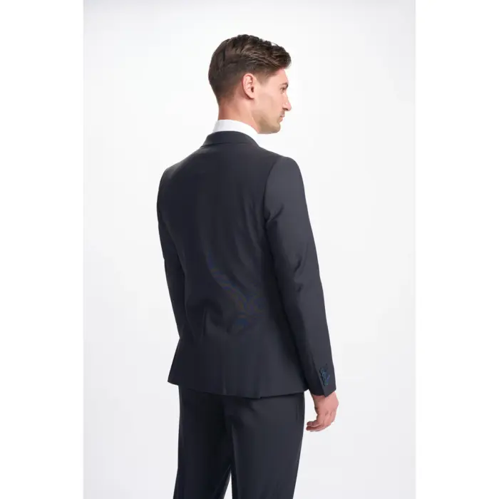 Men's Blazer Dark Navy Double Breasted Tailored Fit Formal Suit Jacket - Image 2