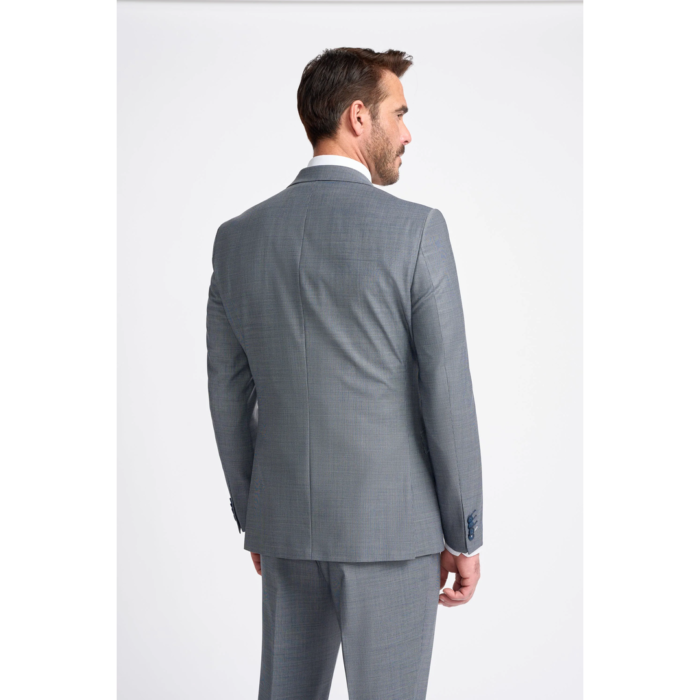 Men's Blazer Grey Tailored Fit Formal Suit Jacket - Image 2