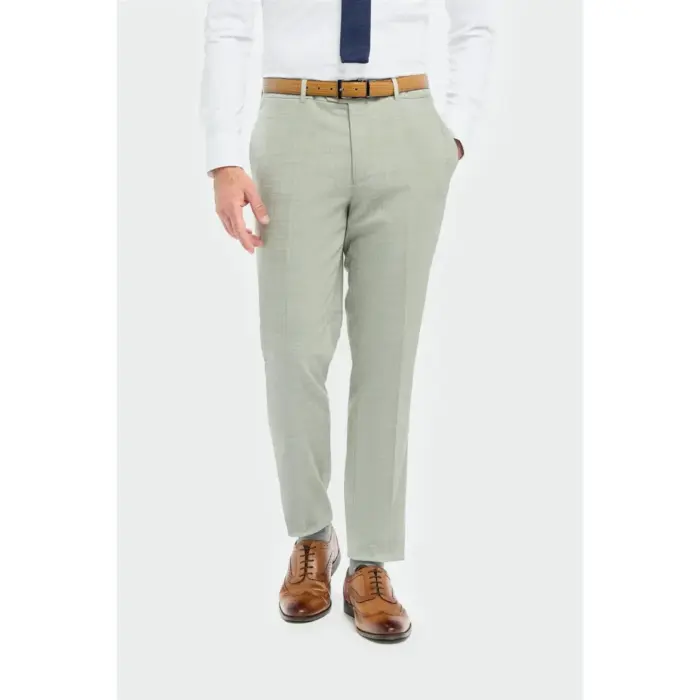 Men's Trousers Sage Green Wedding Suit Pants - Image 1