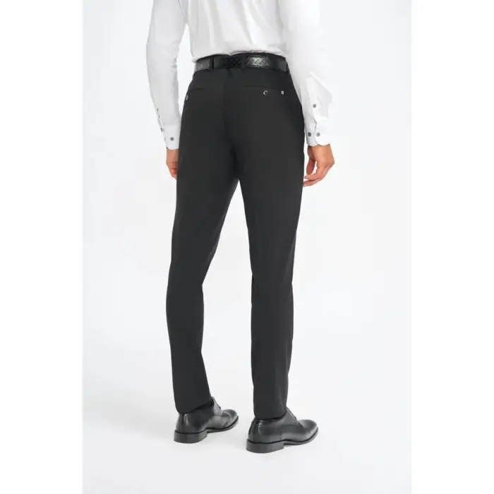 Men's Trousers Black Classic Formal Suit Pants - Image 2