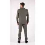 Mens 3 Piece Wool Suit Herringbone Tweed Dark Grey Formal Classic 1920s Wedding - Image 7
