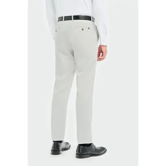 Men's Trousers Grey Tapered Summer Pants - Image 2