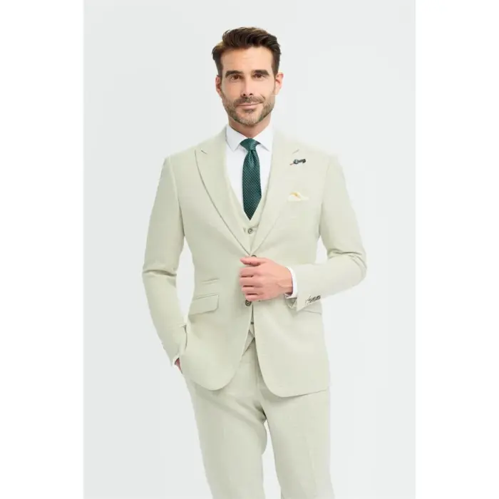 Men's Blazer Sage Green Sport Coat Tailored Fit Summer Suit Jacket - Image 1