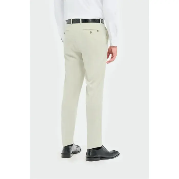 Men's Trousers Sage Green Tapered Summer Pants - Image 2