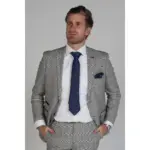 Hugo - Men's Check Grey Blazer Bussiness Office Wear